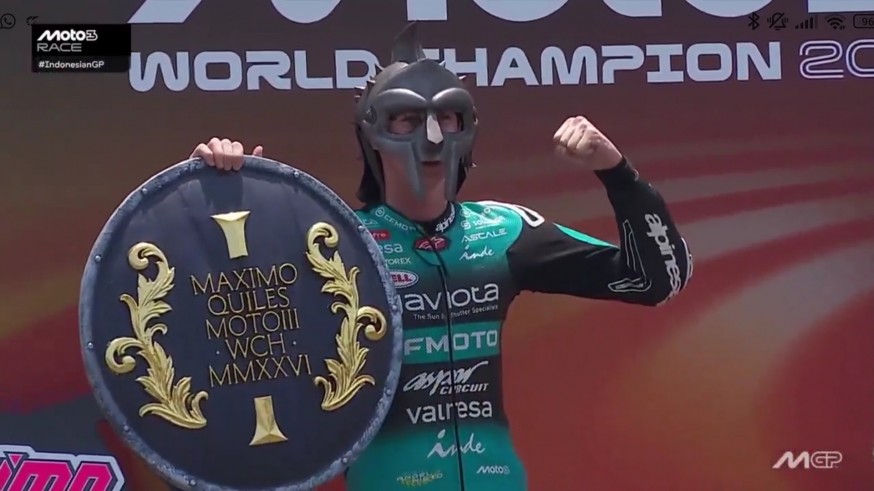 Máximo Quiles, campeón del Mundo de Moto 3