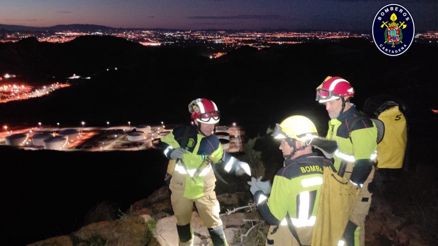 Rescatan a un senderista en la Sierra de la Fausilla en Cartagena 