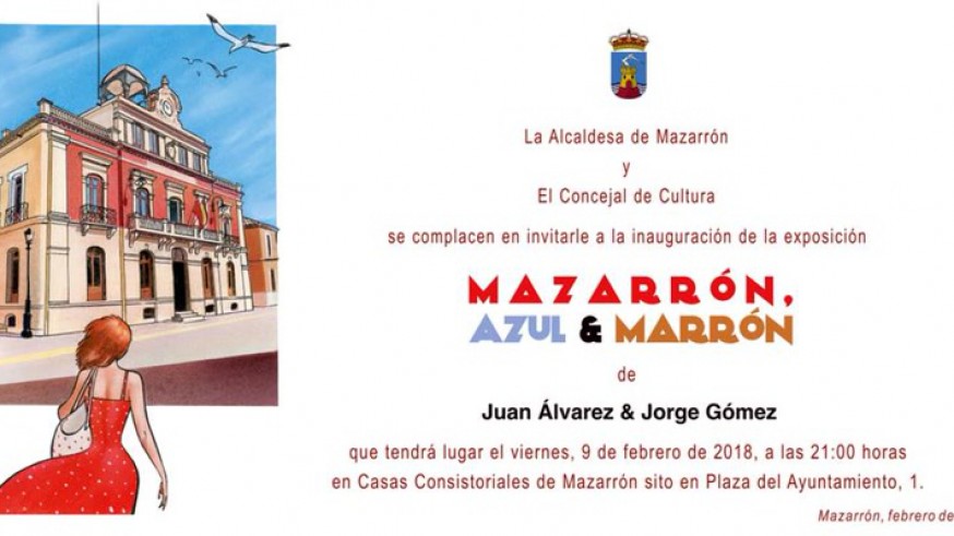 Cartel de la exposición de Juan Álvarez y Jorge Gómez en Mazarrón