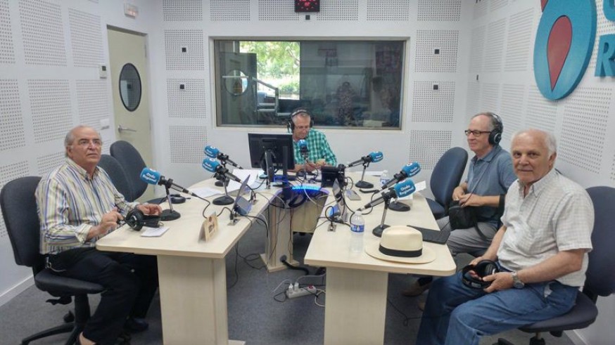 Juan Cano Conesa, Miguel Ángel Díaz y Alfonso Rodriguez Belmonte con Miguel Massotti en Onda Regional
