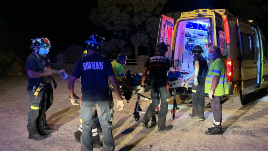 Rescate del joven escalador en Cieza