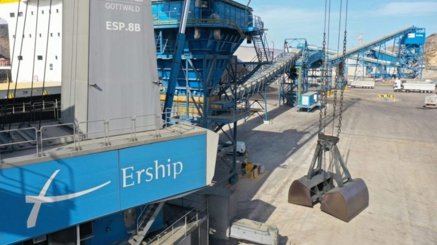 A bordo. Ership movió 7 millones y medio de toneladas en 2023 desde Cartagena
