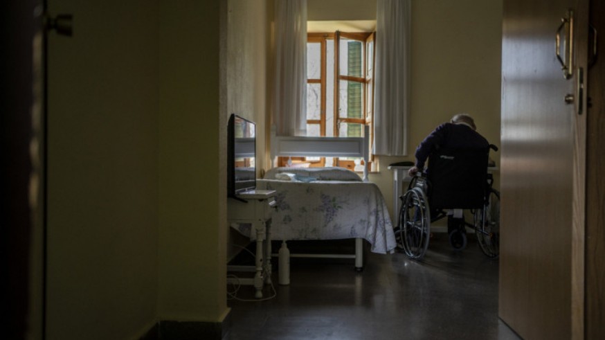 Interior de una residencia de ancianos. Foto: MSF