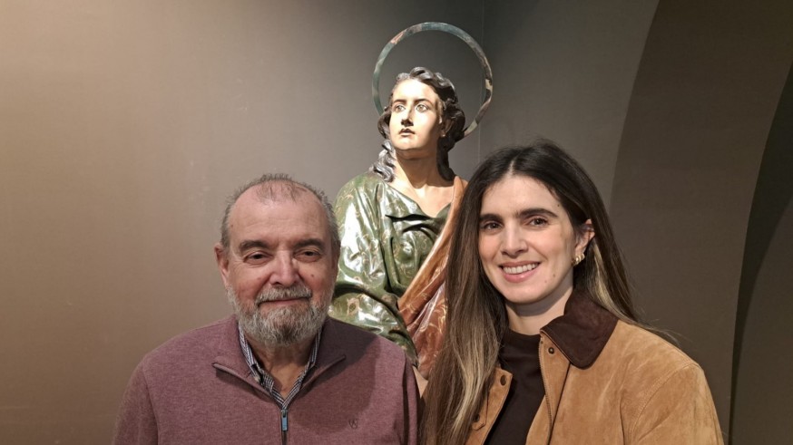 María Carrilero, primera cabo de varas de los Coloraos de Murcia