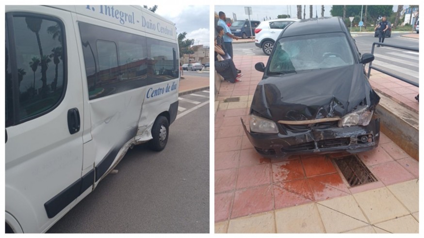 Tres heridos en un accidente entre un coche y una furgoneta en La Palma
