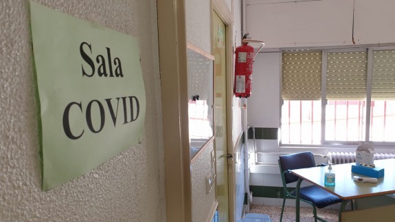 Sala COVID en un centro educativo. ORM
