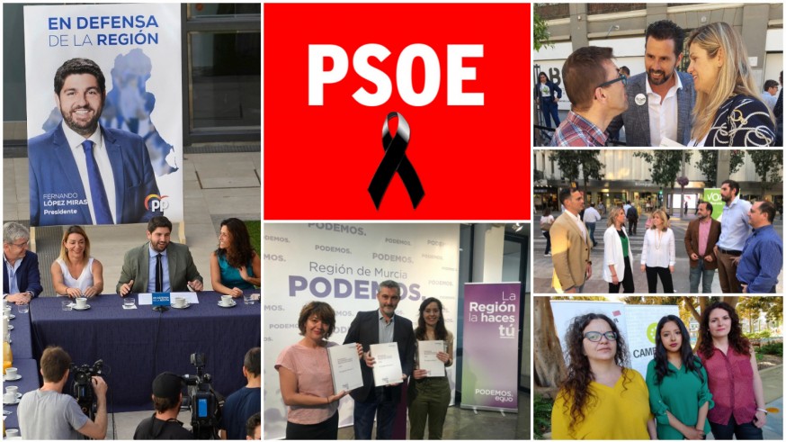 Actos jornada electoral PP, PSOE, PODEMOS-EQUO, CIUDADADANOS, VOX, CAMBIAR LA REGIÓN