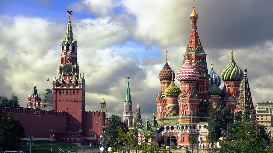 Vista de la Plaza Roja de Moscú, Rusia