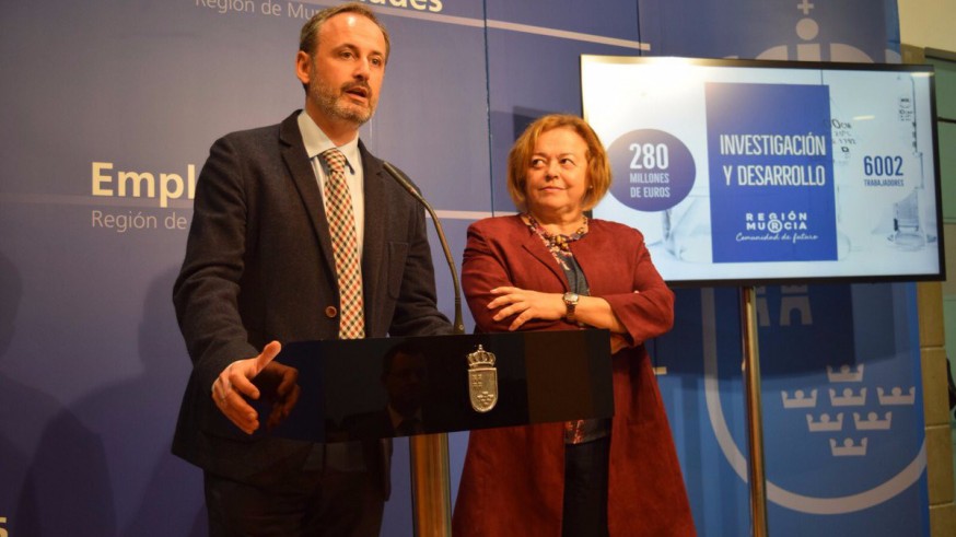 Celdrán junto a Menéndez esta mañana en Murcia