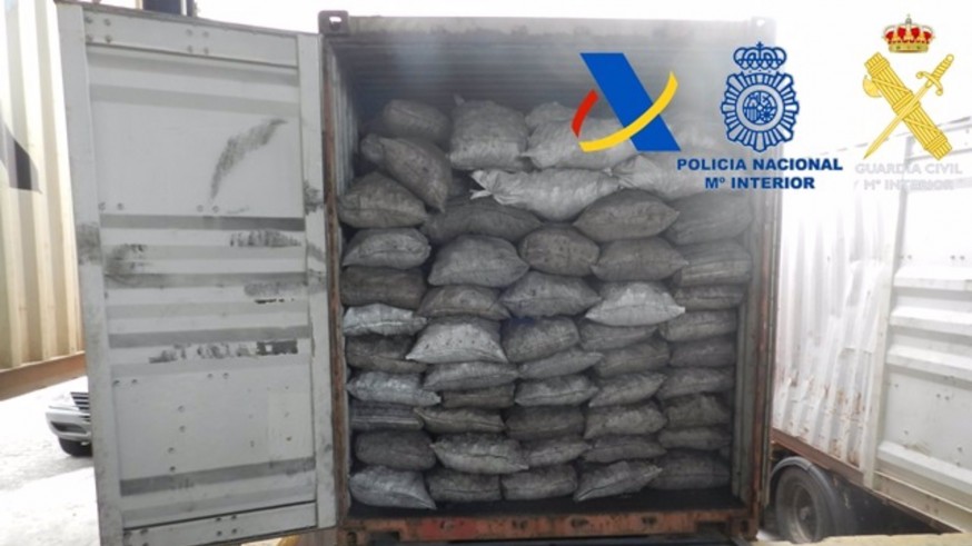 Mercancía donde se ocultaba la cocaína