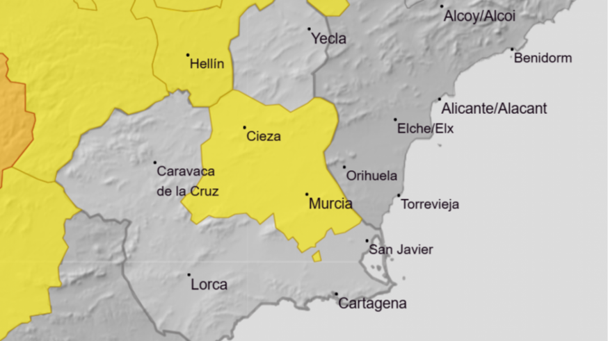 AEMET activa para el martes el primer aviso para la Región de Murcia en la ola de calor