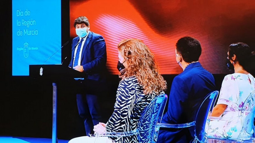 Fernando López Miras durante su intervención en el acto del 9J. Elvira Sánchez