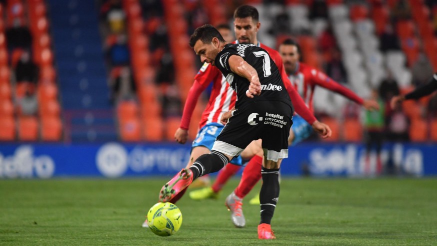 Rubén Castro, en un lance del partido en Lugo