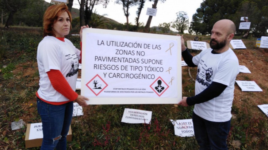 Protesta vecinal en la Sierra Minera.