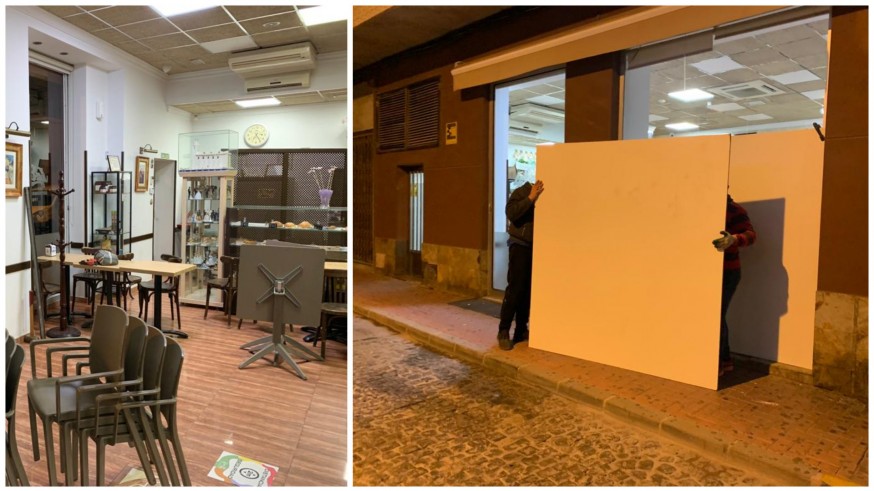 Alunizaje de madrugada en una confitería de Cieza