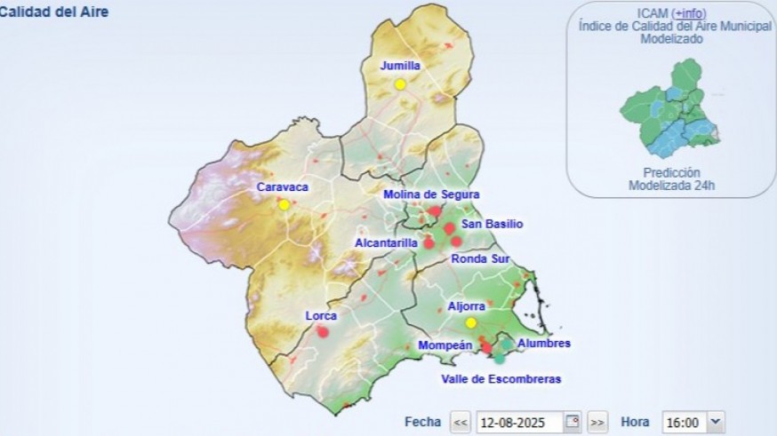 Mala calidad del aire en buena parte de la Región