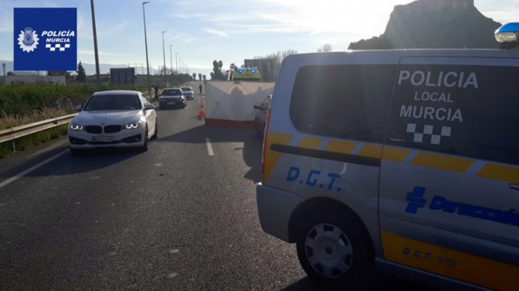 Fallece un motorista en un accidente de tráfico en Monteagudo (Murcia) 