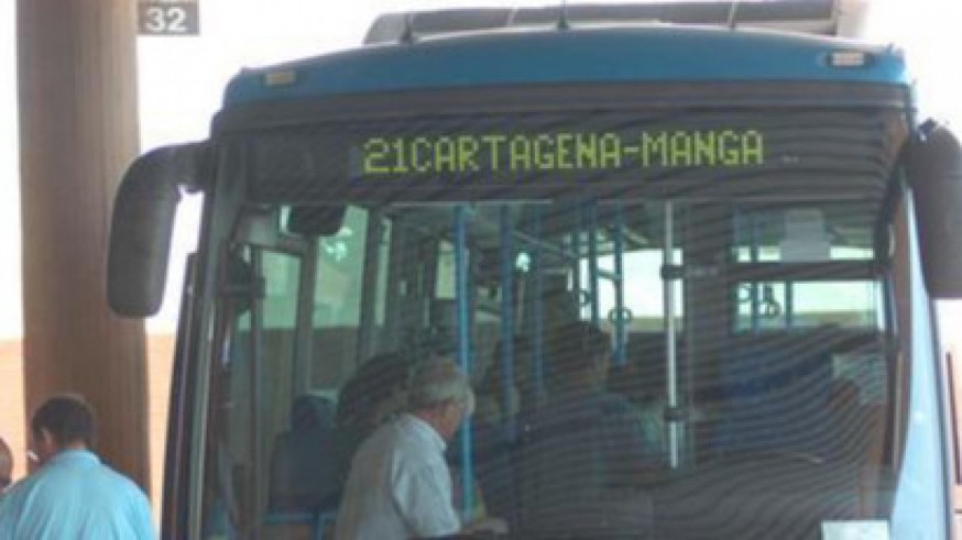 Línea de autobuses Cartagena-La Manga