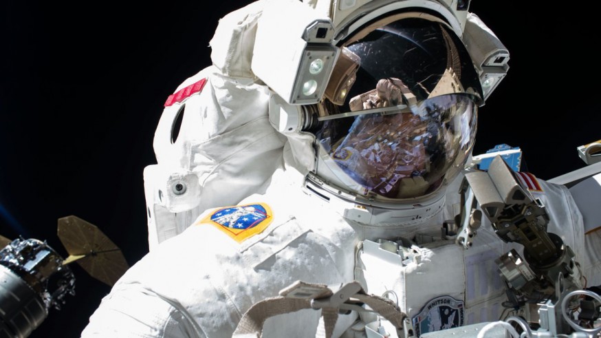 La astronauta Peggy Whitson en la ISS (foto: NASA)
