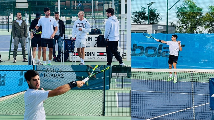 Carlos Alcaraz prepara Doha desde casa