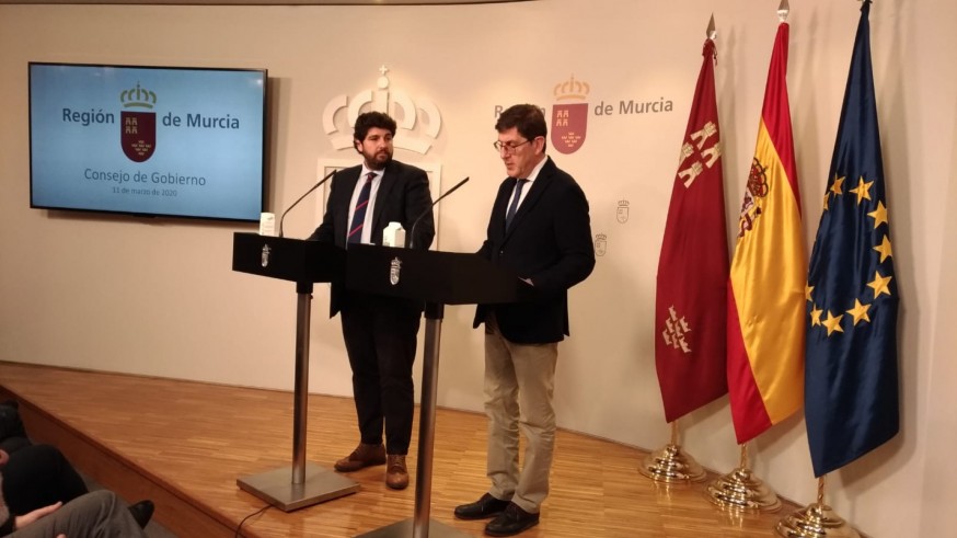 López Miras y Villegas en rueda de prensa esta tarde