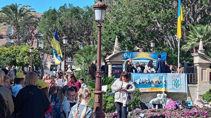 La comunidad ucraniana en la Región conmemora el cuarto aniversario de la invasión rusa