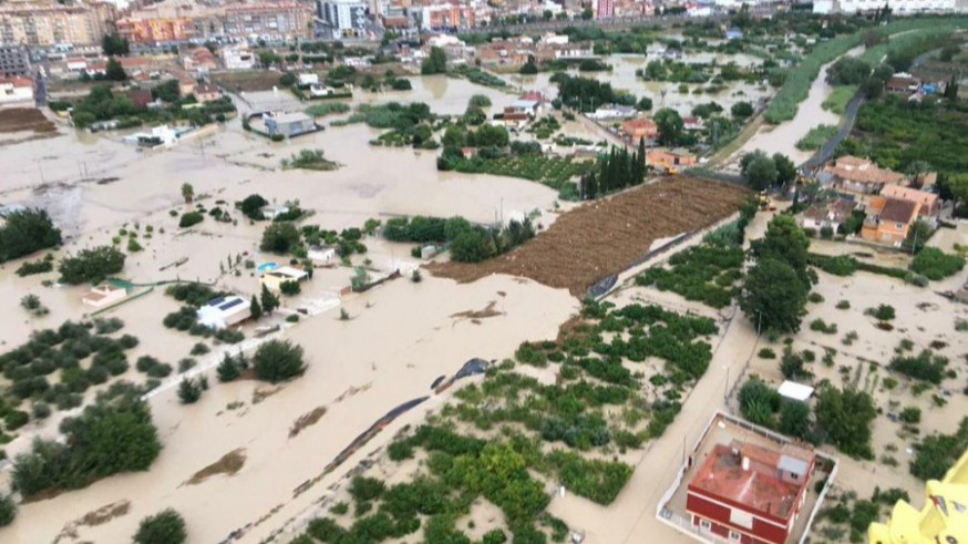 Imagen aérea de la huerta de Molina
