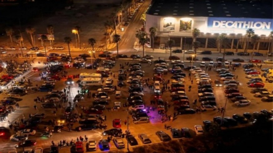 La Policía Local desaloja una quedada no autorizada de 150 vehículos en Cartagena