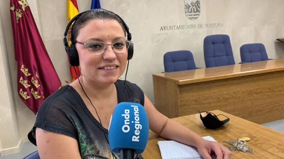 Catalina Herrero en el Ayuntamiento de Fortuna. CLAUDIO CABALLERO