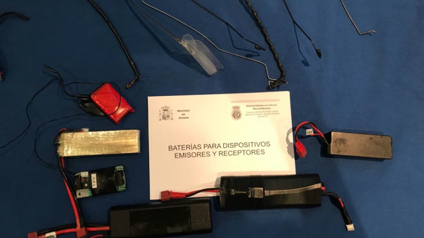 Dispositivos incautados por la Policía Nacional