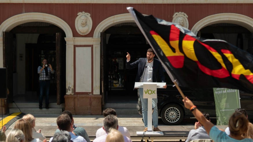 El Secretario General de Vox afirma en Lorca que la falta de coherencia del PP provoca sed en el campo