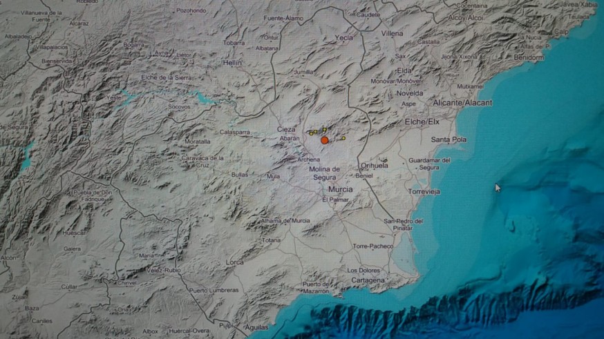 Mapa de ubicación del epicentro del terremoto de Fortuna