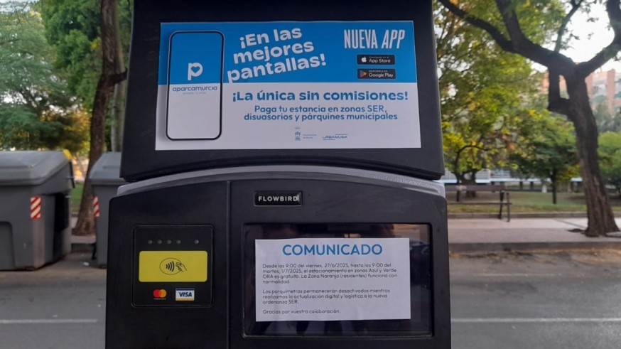 No habrá que pagar zona azul ni verde en Murcia hasta el martes
