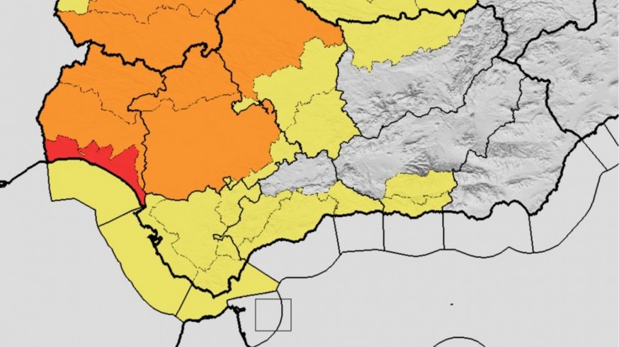 Aviso rojo por riesgo extremo de lluvias en Huelva