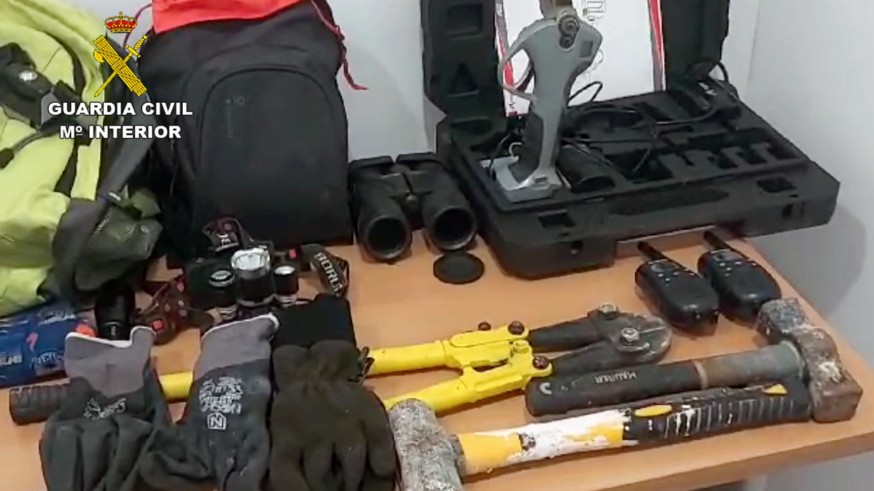 Dos detenidos por robos en instalaciones fotovoltaicas de casas de campo del Noroeste y Río Mula