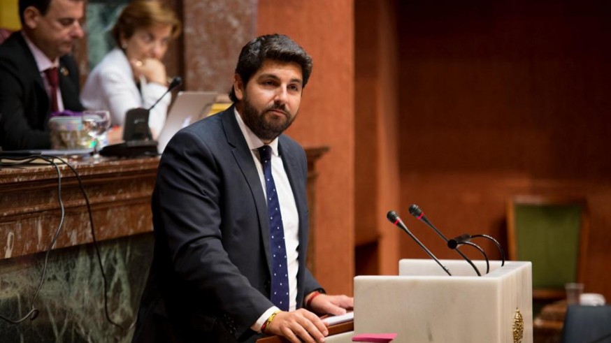 López Miras durante su intervención este miércoles. ORM