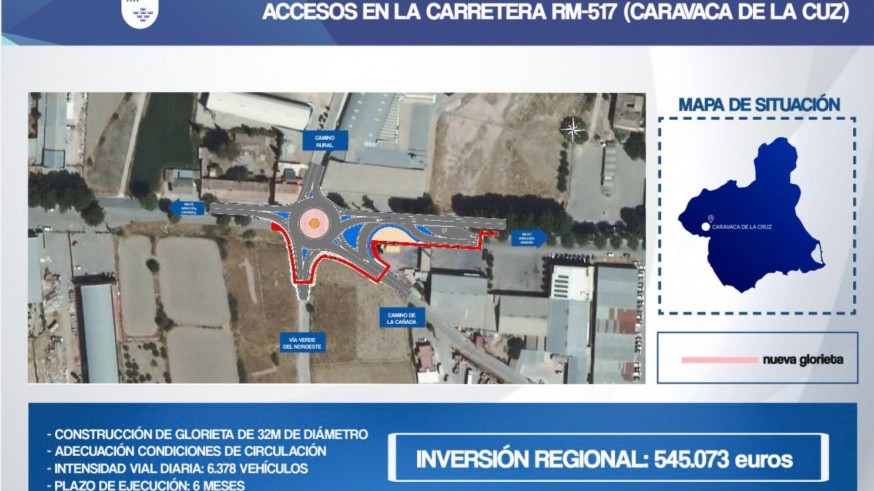 Fomento licita una rotonda en la antigua carretera entre Caravaca y Cehegín