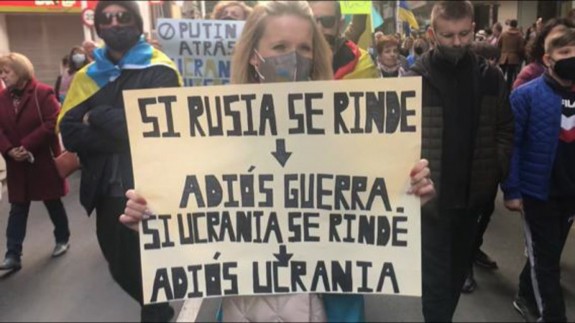 Protestas de los ucranianos en las calles de Murcia