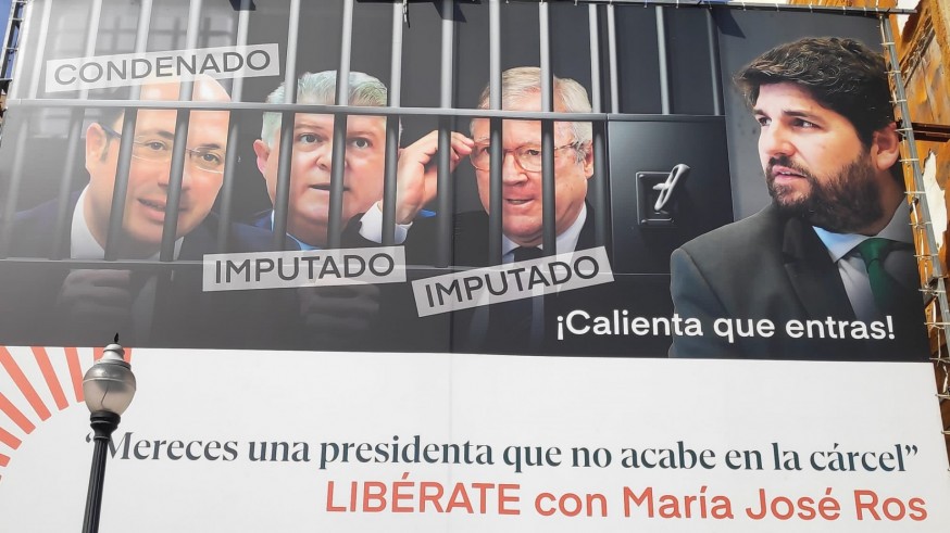 La Junta Electoral ordena retirar el polémico cartel de Cs en el centro de Murcia