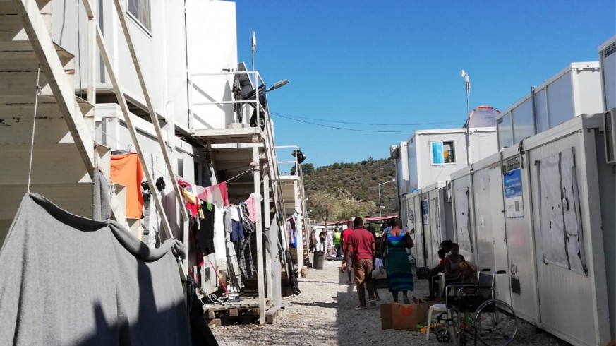 Campamento en Lesbos. Foto cedida por Amigos de Ritsona