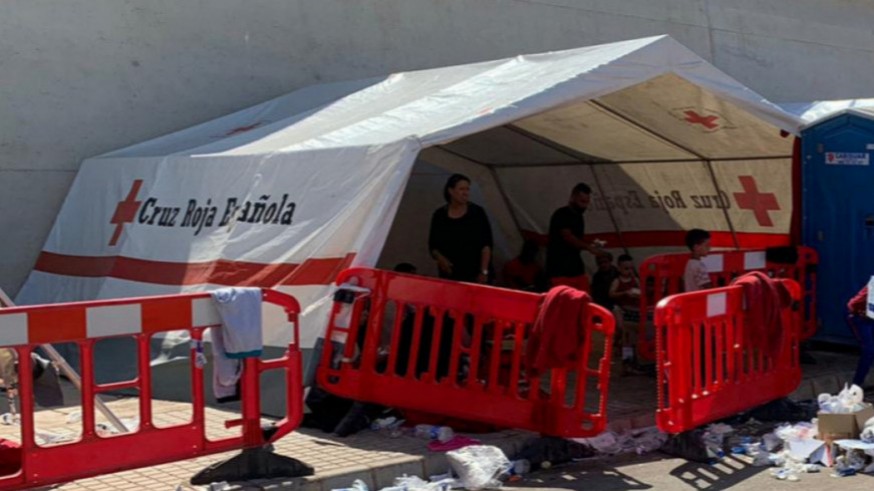 Imagen de una de las carpas este pasado verano en Escombreras.