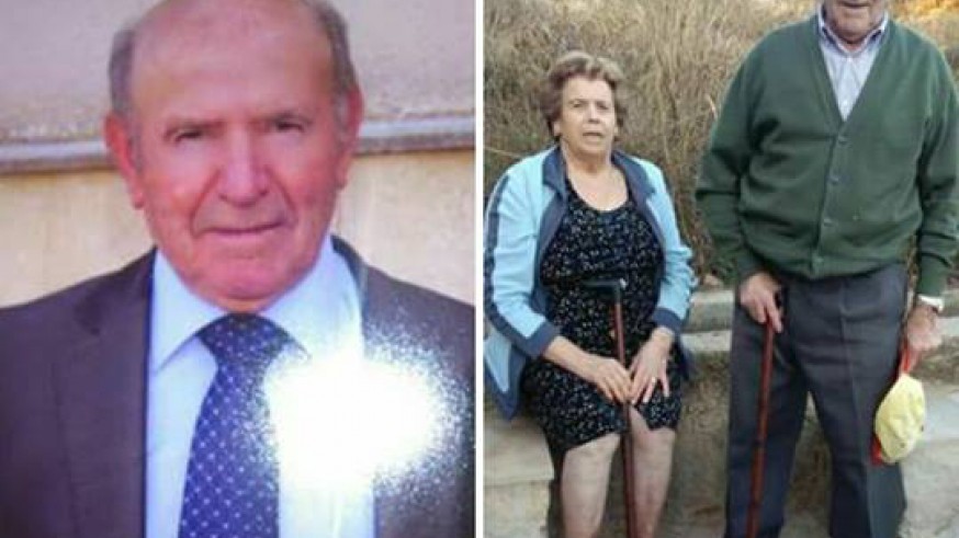 El desaparecido junto a su esposa. LA FAMILIA.