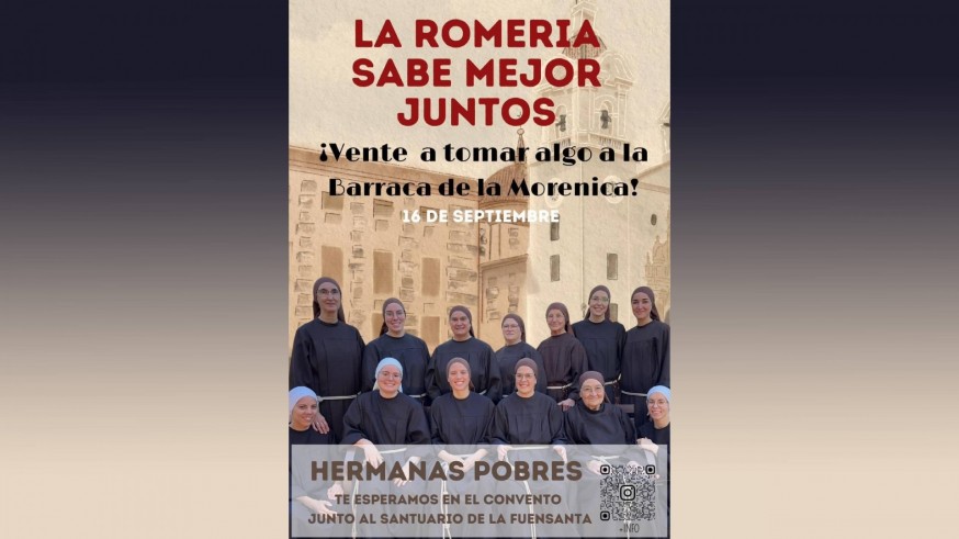 Las Hermanas Pobres de Santa Clara ponen una barraca en la Romería de la Fuensanta