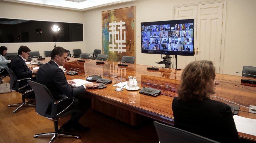 Videoconferencia entre Sánchez y los presidentes autonómicos