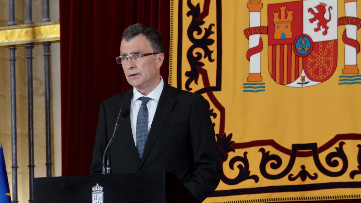 El alcalde de Murcia durante el acto del Día de la Región