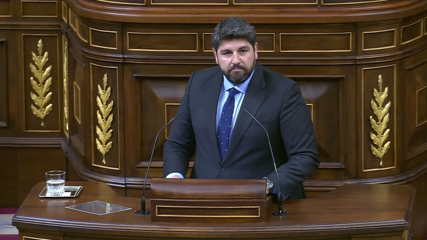 López Miras defiende en el Congreso la continuidad del Tajo-Segura y pide un pacto nacional del agua