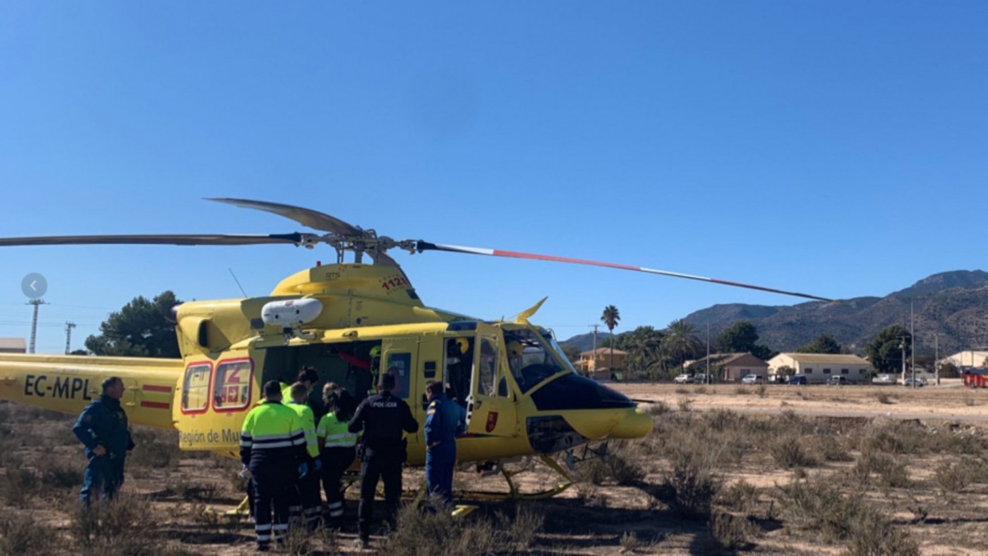 Rescatan en helicóptero a una senderista en Sierra Espuña tras sufrir una lesión