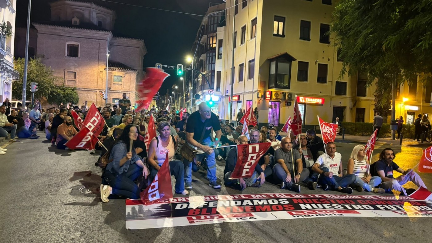 Manifestación de trabajadores del Metal en Murcia