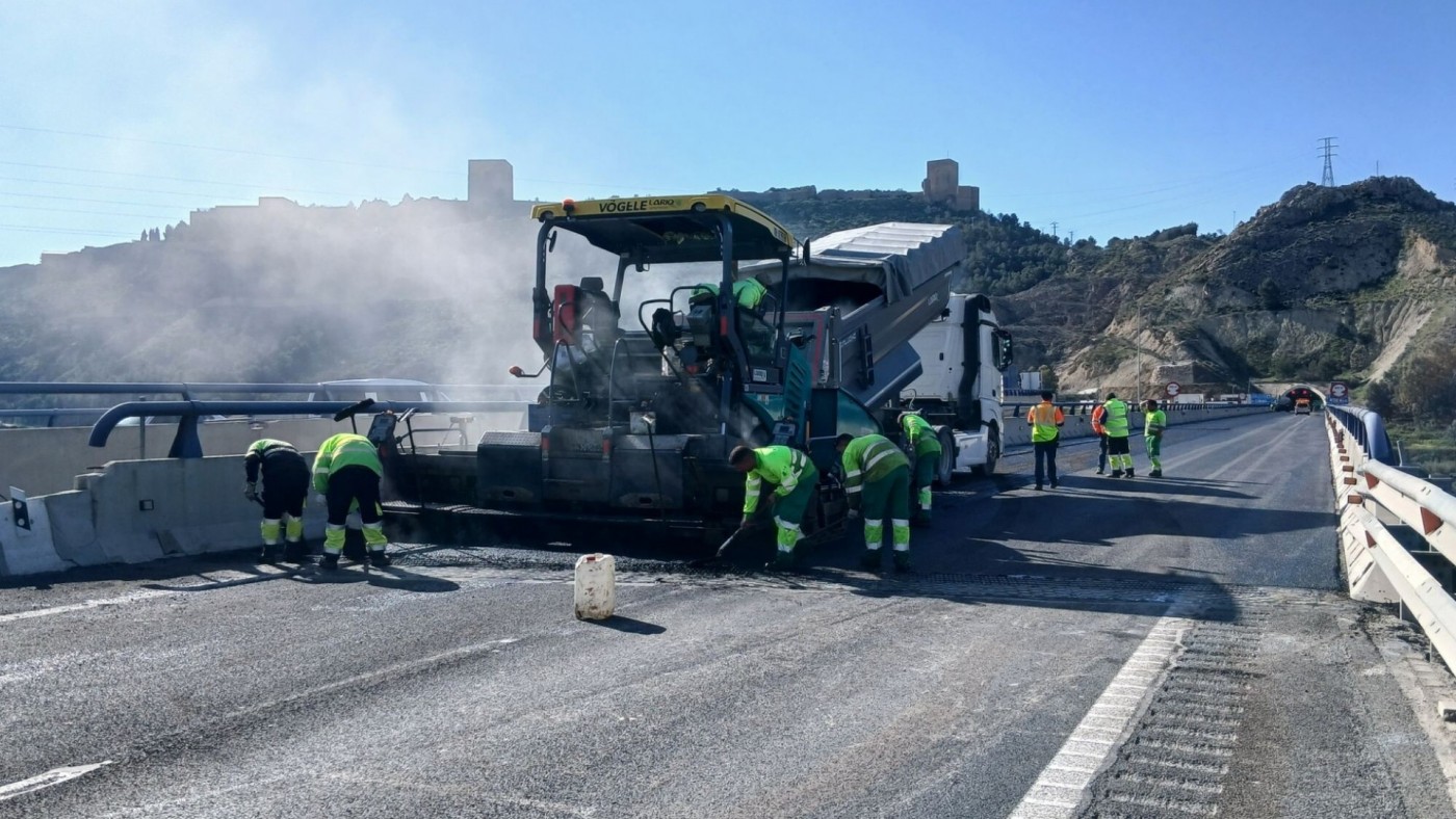 El Ministerio de Transportes invierte seis millones en reparar carreteras dañadas por temporales en la Región de Murcia