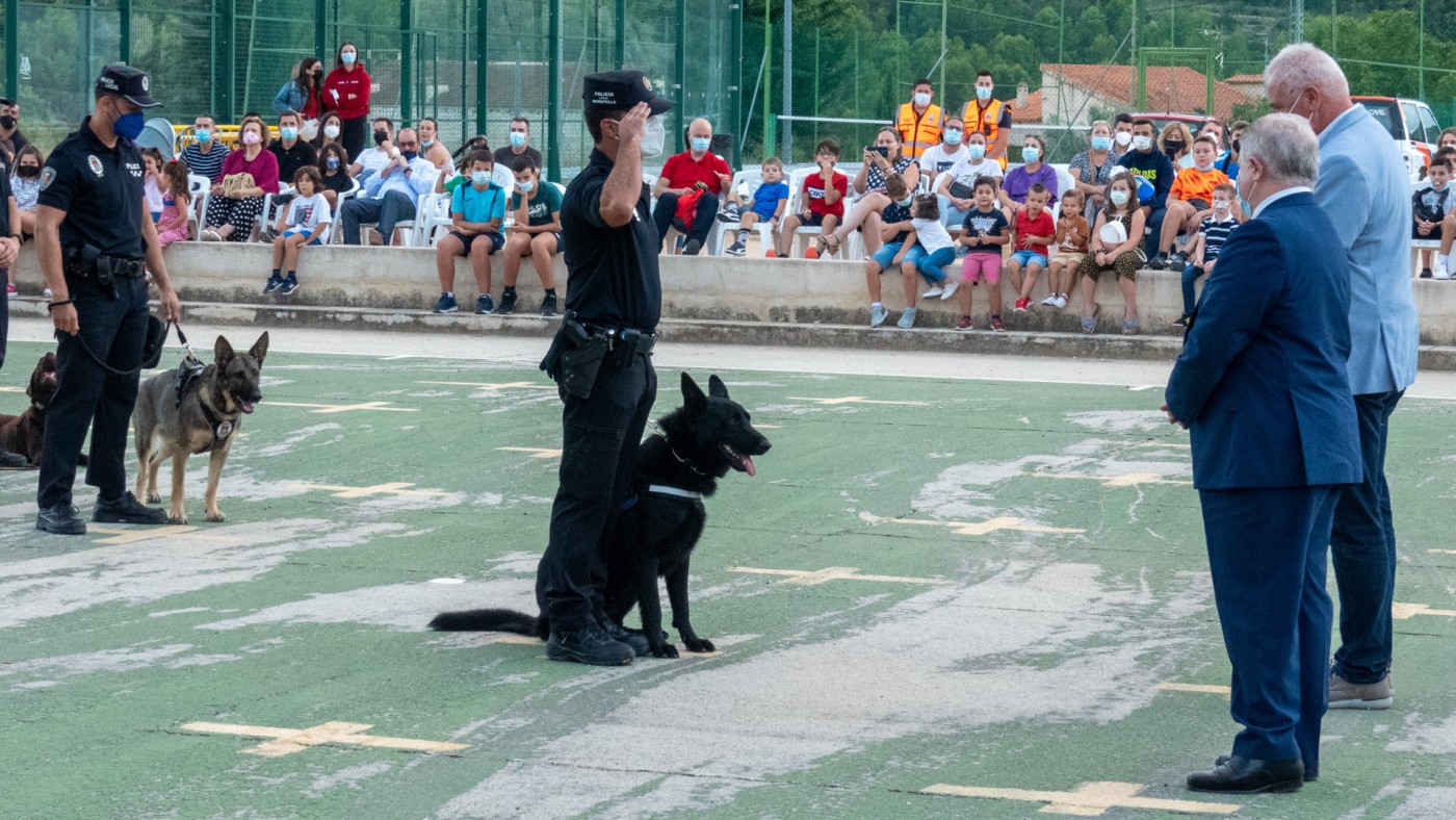 Presentación de la unidad canina de Moratalla. Foto: E. Soler